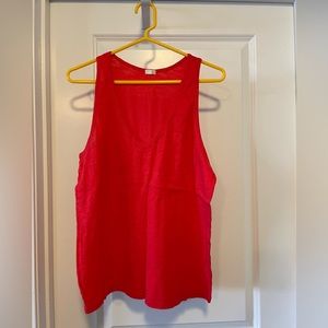 Red JCrew Factory tank top EUC